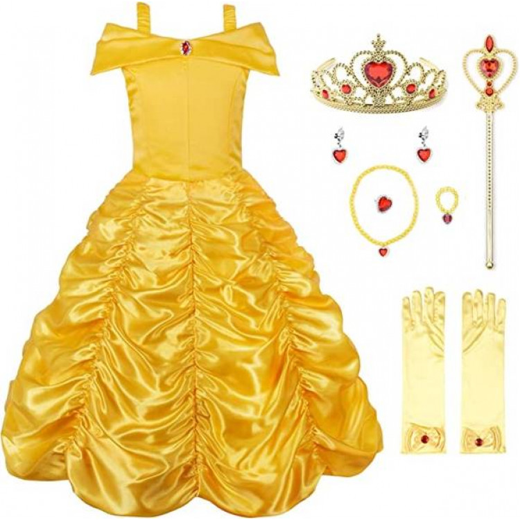 Karnevalový kostým – Princezná Bella s doplnkami (140 L)